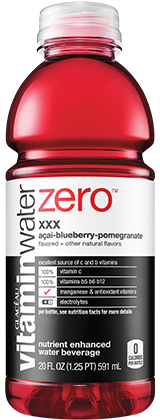 Vitamin Water Zero Acai Blueberry Pomegranate 20oz Bottle